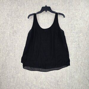 Old Navy Womens Black Sleeveless Top M Polyester Blend Made In Vietnam